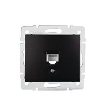 DOMO   Dátová zásuvka (RJ45Cat 6 Jack) - čierna matná