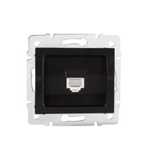 LOGI   Dátová zásuvka RJ45Cat 5e - čierna matná