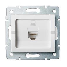 LOGI Dátová zásuvka RJ45Cat 5e Jack Biela