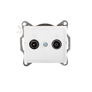 LOGI Zásuvka TV-R koncová - bílá