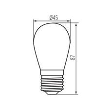 ST45 LED 0,9W E27-GR  Svetelný zdroj LED"